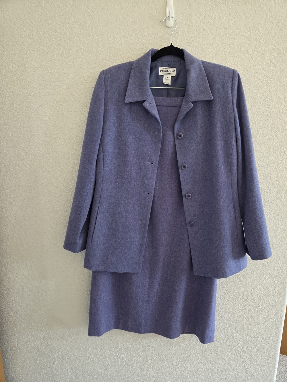 Vintage Pendleton Women's Lavender Wool Skirt Suit - Picture 11 of 12